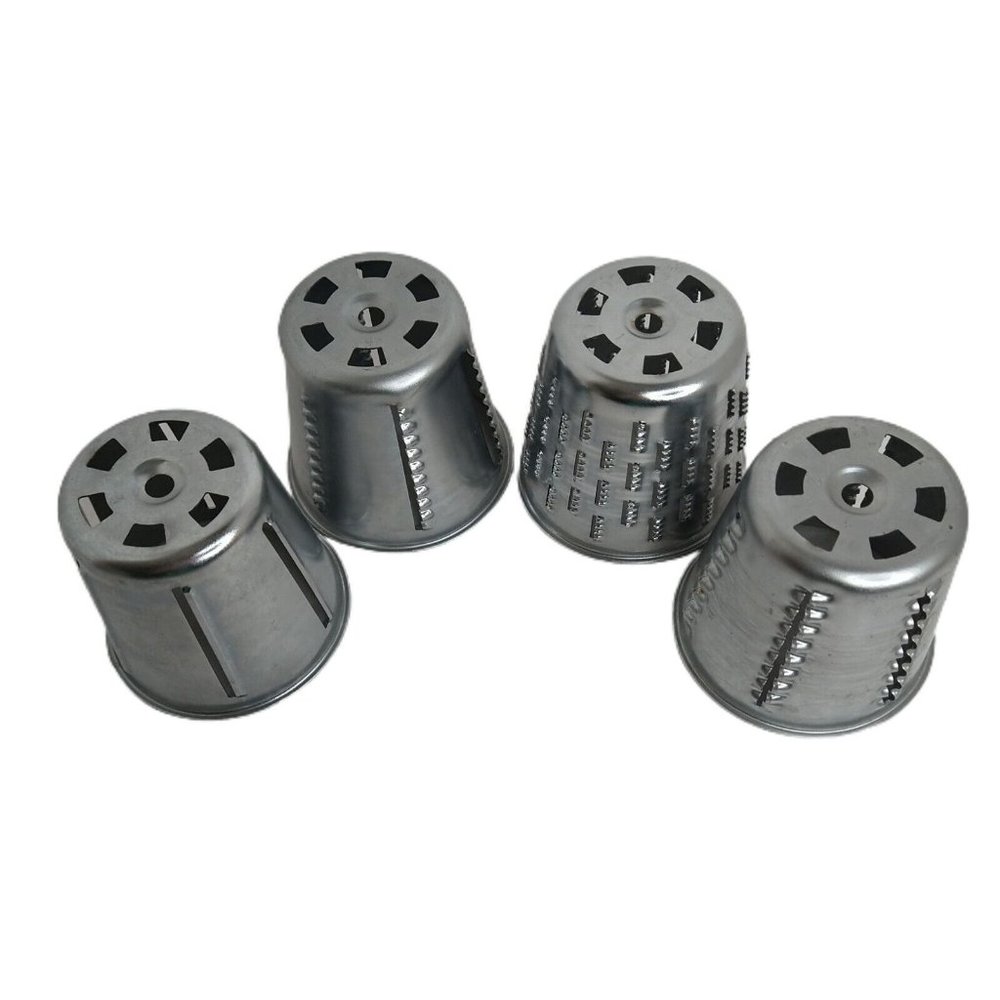 LOT OF 4 DIFFERENT FOODMASTER DELUXE CONES FOOD PROCESSOR FOR  SALAD MASTER